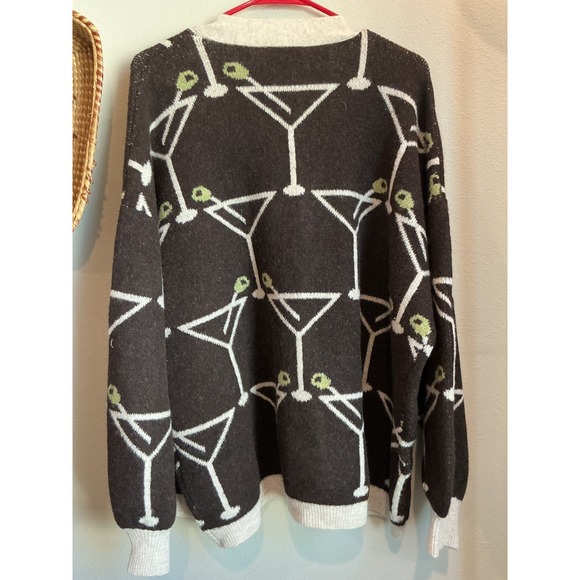 Anthropologie Bel Kazan Icon Cardigan Cocktail Martini Sweater One Size - Picture 6 of 7